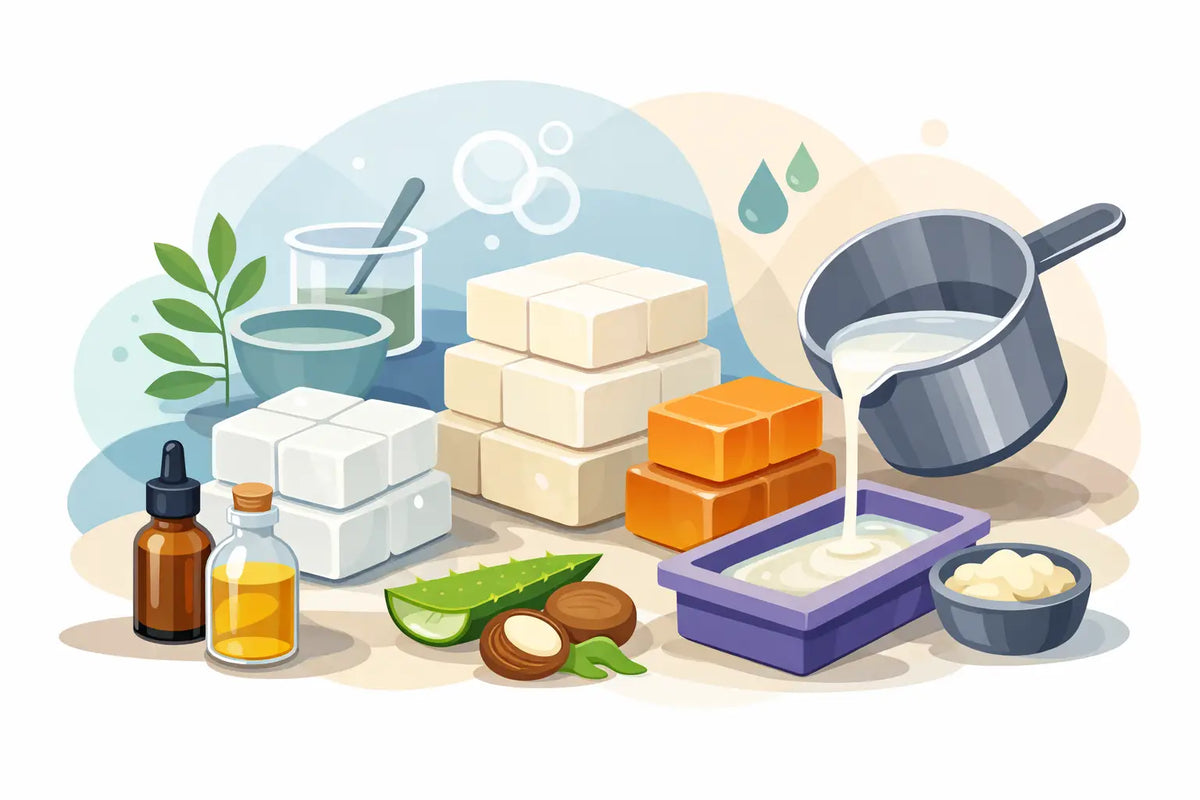 كيف تختار melt and pour soap base لمشروعك