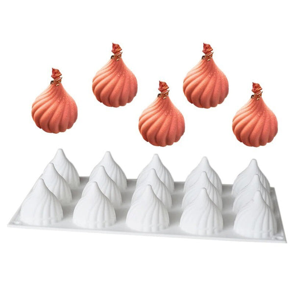 3D Swirl cake silicone mold