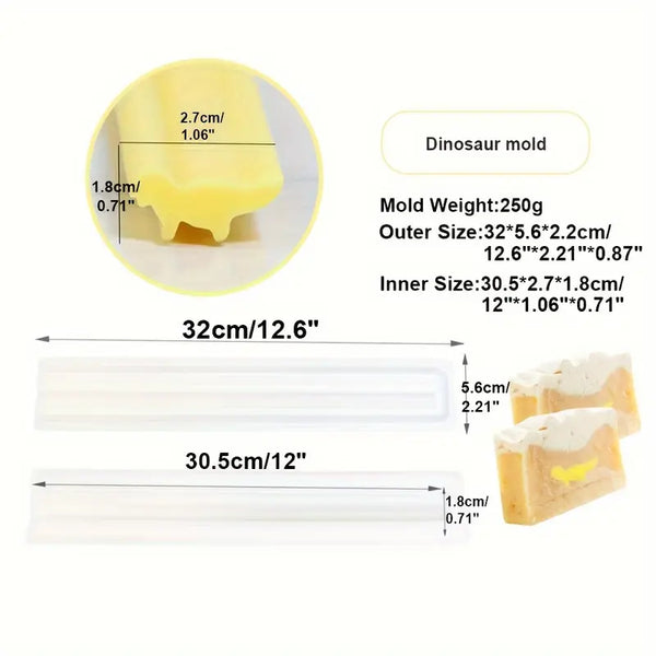 قالب سيليكون أنبوبي طويل على شكل ديناصور