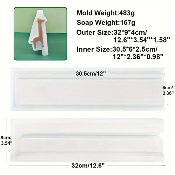 قالب سيليكون أنبوبي طويل على شكل زرافة