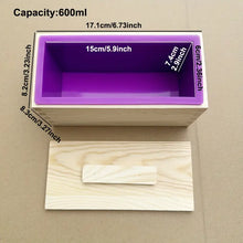 Small Rectangle Silicone Soap Mold  with Wooden Box and cover